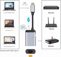 Nouveau Hub USB 3-en-1 60Hz avec Câble Mini DP VGA Femelle Type-C vers RJ45 1000M PD100W et Extension de Données Type-C 2.0 Connecteur HDTV - Offre Spéciale