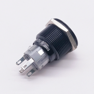 16 Mét 19 Mét 22 Mét Đen Kim Loại Tùy Chỉnh Logo Không Thấm Nước <span class=keywords><strong>IP67</strong></span> Momentary 1NO 1NC 12V 24V Led Light Illuminated Push <span class=keywords><strong>Button</strong></span> Chuyển - Product Image 5