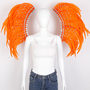 Ailes d'ange de luxe en plumes de cygne, brodées à la main avec des paillettes, sans impression, pour mariage, carnaval, Halloween, décoration de fête, danse - Product Image 2