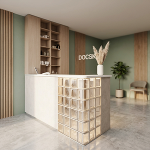 Modern Design <b>Foldable</b> Wood Commercial Barber Salon Reception <b>Desk</b> Model 93 for Salons and Warehouses Barber Furniture Factory - Product Image 3