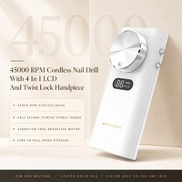 Machine à ongles sans fil ODM 45000 tr/min, démarrage rapide en 0,5s, couple stable, recharge Type C, sans vibrations, pour grossistes