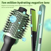 Sèche-cheveux volumisant professionnel 1000W 2-en-1 avec écran LCD, lisseur et fer à boucler