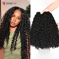 Extensions de cheveux humains naturels non traités 99j Rouge 3C 4A Pixie Curly, 3 paquets de cheveux bouclés birmans, tissages de cheveux indiens bruts