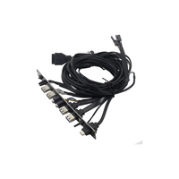 Caja de PC Cable de Panel frontal USB Dual USB 3,0 USB 2,0 Interfaz de 1 a 4 puertos Placa de circuito PCB Cable de conexión de interruptor de alimentación
