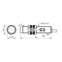 Sensor de Proximidad Capacitivo KDC12KN08P2 M12, Diseño Cilíndrico Universal, IP67, NPN NO, Distancia de Detección Ajustable de 8 mm, 30 V CC