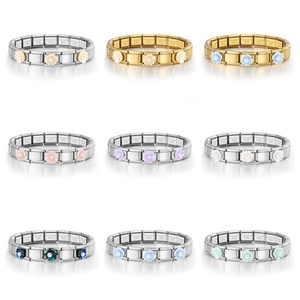 Wholesale Italian Charm Bracelets Cute Flower Charms Bracelet Fashion 9mm Stainless Steel Bracelet DIY <b>Jewelry</b> Making Gifts - Product Image 1