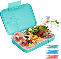 Conteneur de stockage alimentaire breveté AOHEA avec couvercle à compartiments étanches, compatible micro-ondes et lave-vaisselle, boîte à lunch bento pour l'école