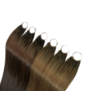 Tresses au crochet sans nœuds en cheveux indiens vierges pré-divisés de 20 pouces, 60 grammes/lot, lisses, invisibles, double épaisseur, fabriquées à la machine - Product Image 1