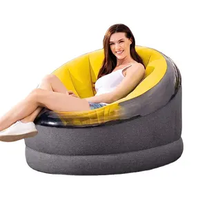 2023 New Chairs Living Room Furniture Chairs PVC material flocking Sofa Chair Big Cozy Sofa Inflatable Bean Bag