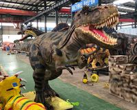 Dinosaure animatronique grandeur nature T-rex réaliste pour centre de divertissement et exposition
