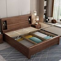 Nouveau meuble en bois de noyer chinois pour la maison, le salon, l'hôtel, lit traditionnel avec rangement