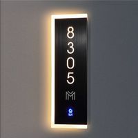 Enseignes lumineuses LED personnalisées en métal, lettres en acier inoxydable, étanches pour extérieur, numéros de maison, d'appartement, de chambre d'hôtel, de porte