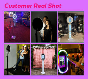 Aro de Luz Multifuncional con Soporte Tipo Paraguas para Selfies y Paisajes, Blanco, Bloqueable, para DSLR, Salsa, iPad, Photo Booth - Product Image 6