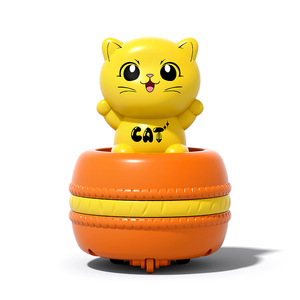 Coche de juguete de inercia Yuraka de dibujos animados para empujar y tirar, tigre bebé, para niños de 1 a 3 años, unisex - Product Image 5