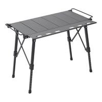 Table de pique-nique et de camping pliable, portable, résistante à la chaleur, écologique, réglable en hauteur, en aluminium moderne haut de gamme pour l'extérieur