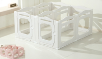 Clôture pour chien en plastique à motifs solides, à assembler soi-même, pour intérieur et extérieur, cage pour animaux de compagnie, écologique, pour chiens de petite et moyenne taille