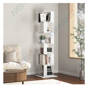 Estanterías de almacenamiento de cubo blanco moderno Estantería de madera de 4 niveles para sala de estar Muebles de nuevo diseño - Product Image 1