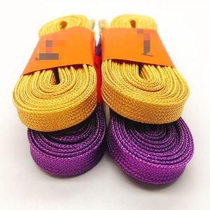 Tali sepatu renda sepatu Emas Glitter metalik datar berwarna 10mm - Product Image 2