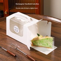 Boîte à gâteau roulé personnalisée avec fenêtre transparente, design en forme de gable et poignée, idéale pour les cadeaux