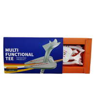 Tees de golf en plastique étagé avec logo personnalisé, dessus en caoutchouc durable avec marques de mesure de la hauteur, accessoires de golf