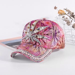 Venta al por mayor Original Bling Mujeres Rhinestone Gorra de béisbol rosa - Product Image 1
