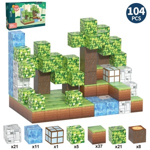 Cảnh khối xây dựng từ khối D008 104pcs khối lập phương từ rừng loạt giáo dục Khối xây dựng đồ chơi - Product Image 2