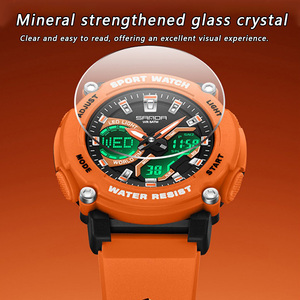 Reloj Deportivo Multifuncional SANDA 3374, Reloj Luminoso a Prueba de Agua con Pantalla Multifunción, Reloj de Pulsera Creativo con Pantalla Dual Estéreo - Product Image 3