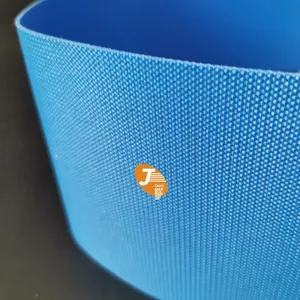 New PU màu xanh hai mặt chịu dầu sợi vải cấp thực phẩm Vành đai cho bột xử lý - Product Image 2