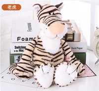 Vente en gros jouets animaux de la forêt en peluche super doux lion éléphant girafe singe tigre PP coton rempli figurines de la faune de la jungle
