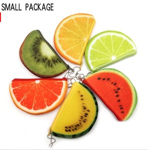 Porte-monnaie et porte-clés créatif en peluche douce Yurui pour enfants, motif fruit, sac à monnaie, sac à clés, <span class=keywords><strong>triangle</strong></span> tridimensionnel - Product Image 4