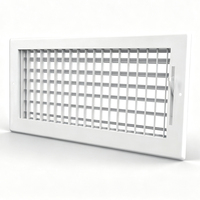 Grille de retour d'air à simple couche avec lamelles réglables pour montage mural ou au plafond dans les bureaux et les chambres d'hôtel
