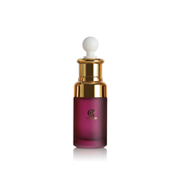 Bouteille en verre ronde colorée unique de 50ml avec compte-gouttes et bouchon en aluminium à vis pour diffuseur et emballage