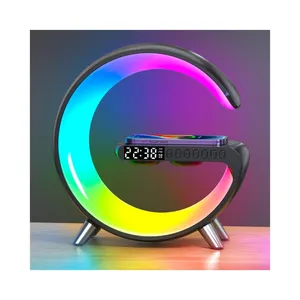 Best Selling Product 15W Alarm Clock BT Speaker Wireless Charger LED Digital With App Control For iphone 15 14 13 12 11 Qi