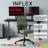 Chaise de bureau ergonomique moderne pivotante et inclinable avec dossier dynamique, soutien lombaire confortable et réglable, accoudoirs 3D pour espace de travail professionnel