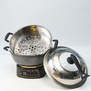 <b>Electric</b> <b>Steamer</b> 32-38Cm Single Layer Stainless Steel Pot With Lid For Household Cooking - Product Image 3