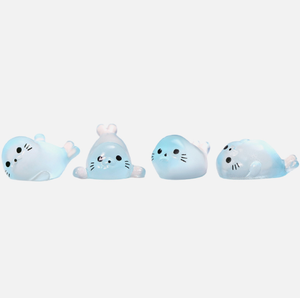 ตุ๊กตาเรซิ่นสีฟ้าใสแบบน่ารัก รูปสัตว์ขนาดเล็ก ทาสีกันน้ำ สำหรับตกแต่งบ้าน - Product Image 5