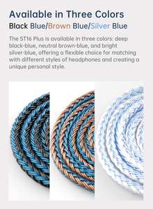 Câble pour écouteurs KBEAR ST16 IEM Cordons améliorés pour casque 16 cœurs MMCX/0.78mm 2 broches/broches <span class=keywords><strong>TFZ</strong></span>/broches QDC Fil de moniteur intra-auriculaire - Product Image 3