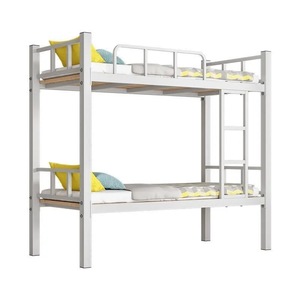 Lit superposé en métal robuste et moderne avec armoire et bureau, mobilier pour dortoirs et hôtels, lit robuste pour étudiants et adolescents - Product Image 2
