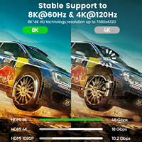 SYONG HDMI-Kabel 8K60Hz, 6FT 4K120Hz 48Gbps Ultra HD, Dynamisches HDR, eARC, FÜR PlayStation 5, Xbox Series X, Samsung Fernseher