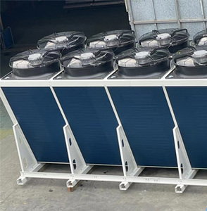 Refroidisseur industriel à ailettes multi-ventilateurs de type V avec ventilateurs 480V pour la récupération de chaleur résiduelle des générateurs de centrales électriques - Product Image 4