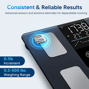 ओम बड़े रंग स्क्रीन स्मार्ट बॉडी फैट स्केल 500lb सटीक डिजिटल बाथरूम स्केल बीएमआई वजन प्रवृत्ति विश्लेषण के साथ - Product Image 6