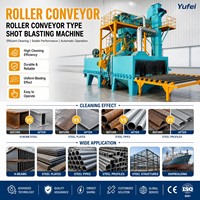Machine de décapage par projection de billes à convoyeur à rouleaux pour prétraitement de peinture en poudre Q6920 Sa2.5 pour décapage de tôles d'acier et profilés en H Yufei