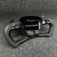 Volante de fibra de carbono adecuado para Audi A3 A4 A5 A6 A7 A8 C7 C8 Q5 Q7 R8 RS3 RS4 RS6 accesorios interiores automotrices