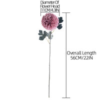 Fleur artificielle en soie MW57890, pissenlit, chrysanthème en boule, longue tige pour la décoration de la maison, de la cuisine, des mariages et des fêtes