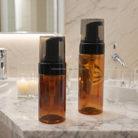 100ml 120ml 150ml Vide Ambre PET Bouteille Moussante En Plastique Distributeur De Savon Conteneur Savon Mousse Lotion Pompe Bouteilles