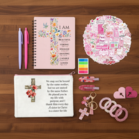 Kit d'étude biblique personnalisé, sac cadeau biblique, cadeau de Pâques pour la foi, papeterie religieuse, cadeau chrétien