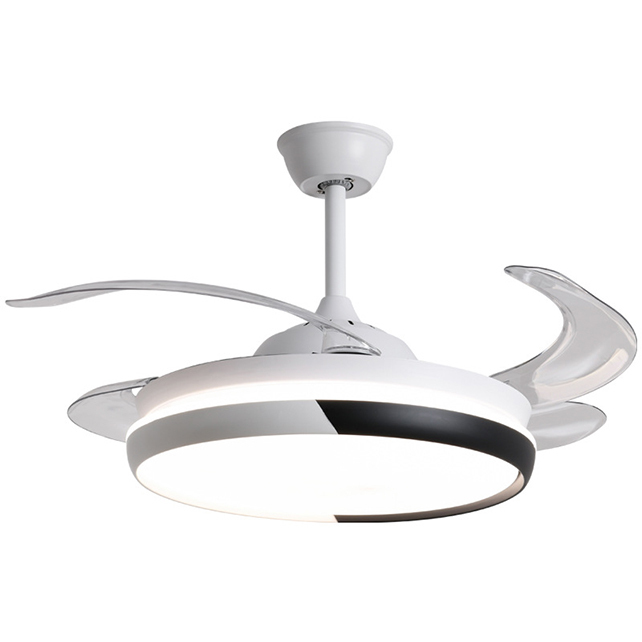 Ultra-Thin Full Spectrum LED Ceiling Fan Lamp Invisible Eye Protective for Home Restaurant Variable Frequency Integrated for