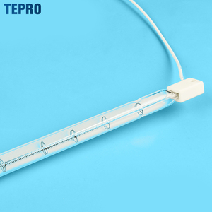 QIR240-2000A công nghiệp 2000 Wát ống thủy tinh thạch anh vật liệu không thấm nước hồng ngoại nhiệt gốm cơ sở IR Halogen đèn cho khử trùng - Product Image 4