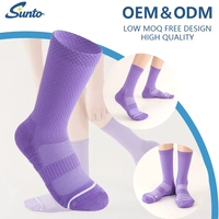 Chaussettes de sport en coton respirantes avec logo personnalisé OEM, jacquard, soutien de la voûte plantaire, pour la course et le basketball