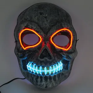 Halloween Make Up Wholesale Masquerade Mask With EL Wire Led Light